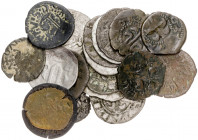 Valencia. Diner (dieciocho) y 1 divuité. Lote de 19 monedas de Jaume I a Carlos II. RC/MBC+.