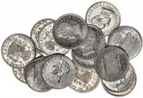 1904*1904. Alfonso XIII. SMV. 50 céntimos. (AC. 46). Lote de 18 monedas. Bellas. EBC-/S/C-.