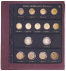 Álbum con 117 monedas de la II República y Franco. Algunas falsas o retocadas. Imprescindible examinar. BC/S/C.