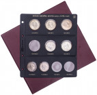 Colección de 111 monedas de Franco, incluye una de 100 pesetas 1969 palo curvo y la serie BA. A examinar. BC/Proof.