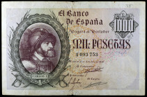 1940. 1000 pesetas. (Ed. D46) (Ed. 445). 21 de octubre, Carlos I. MBC-.