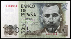 1979. 1000 pesetas. (Ed. E3) (Ed. 477). 23 de octubre, Pérez Galdós. Sin serie. S/C.