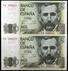 1979. 1000 pesetas. (Ed. E3b) (Ed. 477b). 23 de octubre, Pérez Galdós. Pareja correlativa, serie 9A. S/C-.