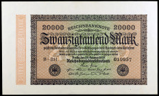 Alemania. 1923. Tesorería de la República. 20000 marcos. (Pick 85f). 20 de febrero. S/C-.