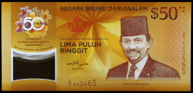 Brunei. 2017. 50 ringgit. (Pick 38). Sultán Haji Hassanai Bolkiah. S/C.