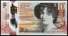 Escocia. s/d (2017). Banco Real. 10 libras. (Pick 371). Mary Somerville. Serie 22 de reposición. S/C.