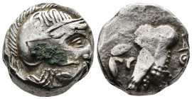 (Silver. 16.83 g. 21 mm) Attica, Athens, c. 454-404 BC. AR Tetradrachm. Possible Near east or Egypt imitation. 
Helmeted head of Athena right
Rev: O...
