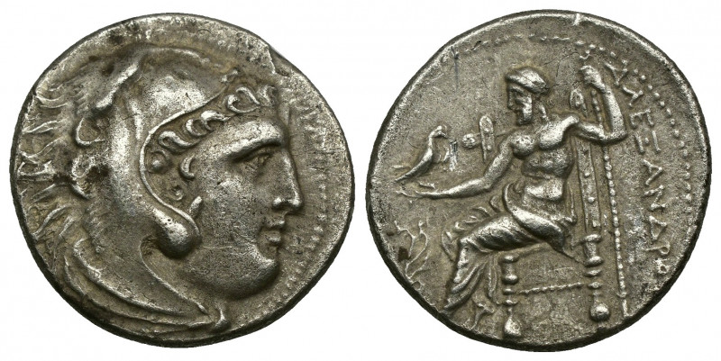 (Silver. 4.16 g. 19 mm) KINGS OF MACEDON. Alexander III 'the Great' (336-323). D...