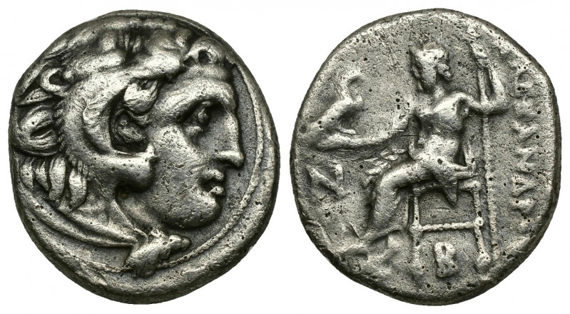 ( Silver. 4.22 g. 17 mm) Kings of Macedon. Kolophon. Alexander III "the Great" 3...
