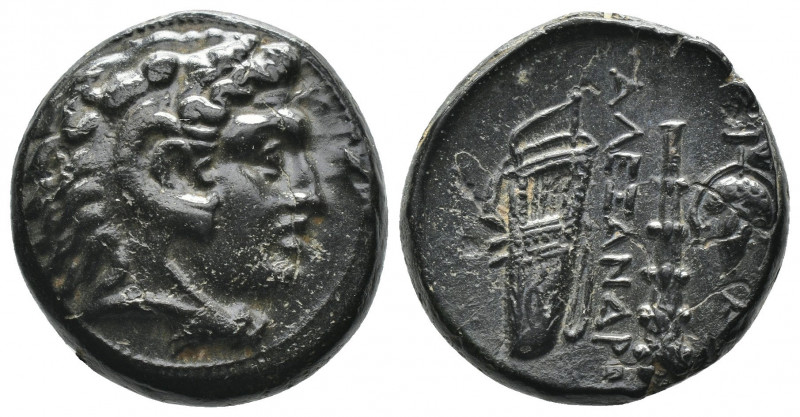 (Bronze. 7.21 g. 18 mm) KINGS OF MACEDON Alexander III the Great. 336-323 B.C.
...