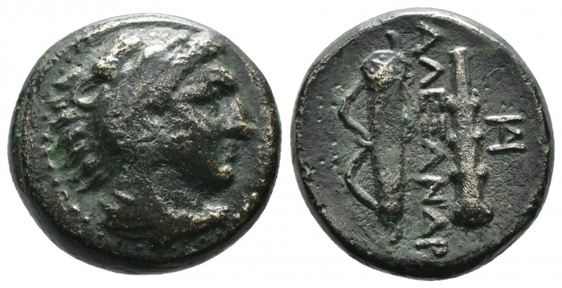 (Bronze. 7.29 g. 18 mm) KINGS OF MACEDON. Alexander III 'the Great' (336-323 BC)...