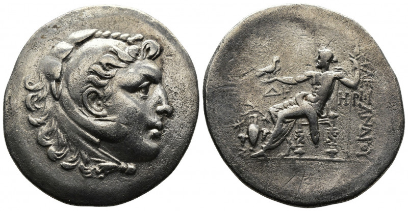 (Silver. 15.36 g. 35 mm) Kingdom of Macedon, Alexander III. Aiolis, Temnos. 188-...
