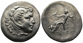 (Silver. 15.36 g. 35 mm) Kingdom of Macedon, Alexander III. Aiolis, Temnos. 188-179 B.C. AR Tetradrachm. Temnos mint.
Pseudo-autonomous posthumous is...
