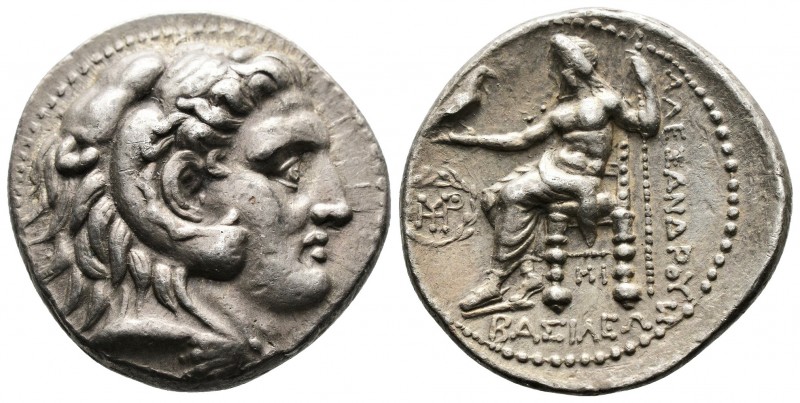 ( SIlver. 17.08 g. 27 mm) Kingdom of Macedon. Alexander III 'The Great' AR Tetra...
