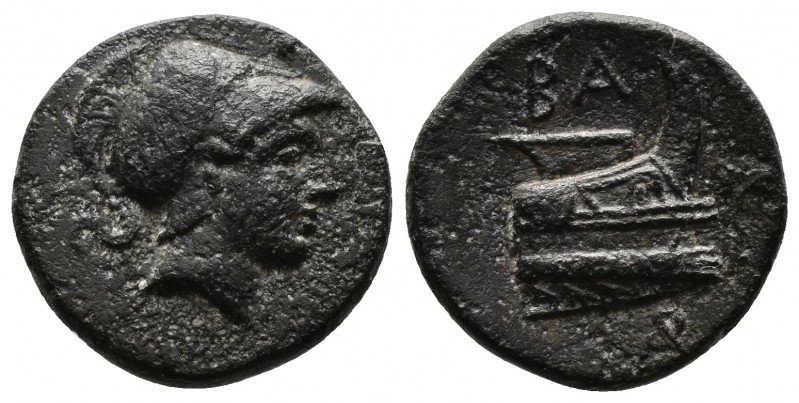 (Bronze. 2.67 g. 17 mm) Macedonian Kingdom. Demetrios I Poliorketes. 306-283 B.C...