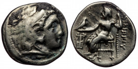 Kingdom of Macedon, Philip III Arrhidaios Kolophon, circa 323-319 BC AR Drachm. ( Silver. 4.09 g. 19 mm)
In the types of Alexander III.
Head of Hera...