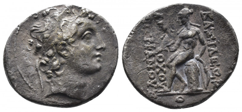 (Silver. 3.7 g. 20 mm) Seleukid Empire, Antiochos IV Epiphanes Drachm. Antioch, ...