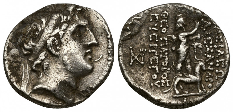 (Silver. 4.23 g. 18 mm) Seleukid Kings of Syria. Alexander I Balas AR Drachm. Ta...