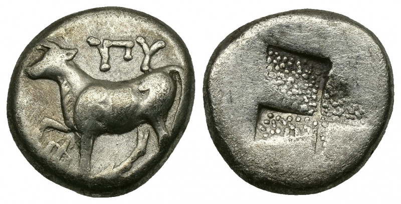 (SILver. 3.64 g. 15 mm) THRACE. Byzantion. Drachm (Circa 387/6-340 BC). AR
Bull...