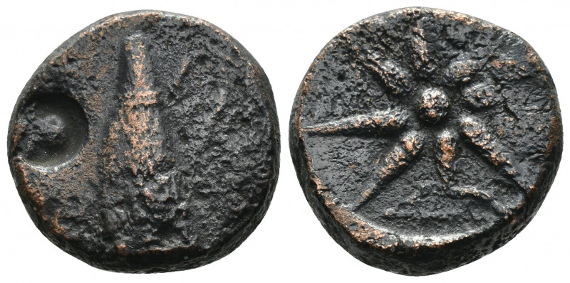 (Bronze.9.98 g. 20 mm) PONTOS. Uncertain (possibly Amisos). Ae (130-100 BC).
Qu...