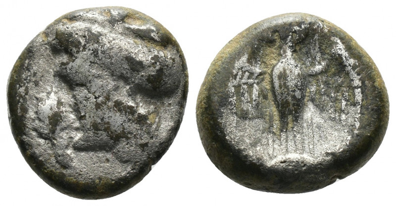 (Silver. 3.99 g. 14 mm) PONTOS, Amisos. IV Century BC. AR Siglos 
Head of Hera ...