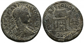 CILICIA (Bronze, 12,81g, 29mm) Anazarbus, Elagabalus (218-222), Æ 
Obv: ΑΥΤ Κ Μ ΑΥΡ ΑΝΤΩΝƐΙΝΟϹ ϹƐΒ - laureate, draped and cuirassed bust of Elagabalu...