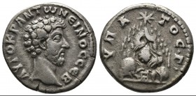 CAPPADOCIA (6,90g, 21mm) Caesarea, Marcus Aurelius (161-180) AR Didrachm
Obverse: ΑΥΤΟΚΡ ΑΝΤⲰΝƐΙΝΟϹ ϹƐΒ; bare head of Marcus Aureliusright
Reverse: ...