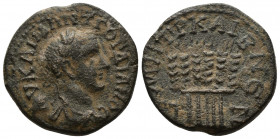 CAPPADOCIA (Bronze, 7,20g, 22mm) Caesarea, Gordian III (238-244) Æ Dated RY 7=243/4). Obv: AV KAI M ANT ΓOPΔIANOC - Laureate, draped, and cuirassed bu...