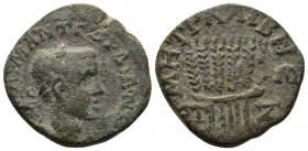 CAPPADOCIA (Bronze, 5,39g, 22mm) Caesarea, Gordian III (238-244) Æ Dated RY 7=243/4). Obv: AV KAI M ANT ΓOPΔIANOC - Laureate, draped, and cuirassed bu...