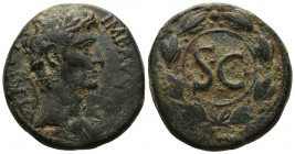 SYRIA (Bronze, 18.00g, 28mm) Augustus (27BC-14 AD) AE, Year 35 (ΕΛ) (AD 4/5)
Obv: IMP·AVGVST·TR·POT - laureate head of Augustus, right, ΕΛ in monogra...