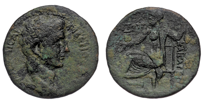 SYRIA, Uncertain Caesarea, Claudius.(41-54) Æ (Bronze, 29mm, 14.21g). 
Obv: Bar...