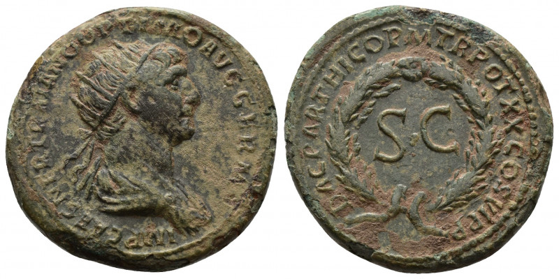 Trajan (Bronze, 8.00g, 25mm) Æ dupondius, Struck for circulation in the East. Ro...
