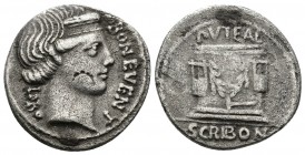 L. Scribonius Libo, AR Denarius (Silver, 3.52g, 20mm), Rome, 62
Obv: BON EVENT – LIBO - Diademed head of Bonus Eventus right
Rev: PVTEAL – SCRIBON -...