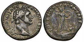 DOMITIAN (81-96) AR Denarius (Silver, 3.40g, 19mm) Rome, 90. 
Obv: IMP CAES DOMIT AVG GERM P M TR P VIIII - laureate head right 
Rev: IMP XXI COS XV...
