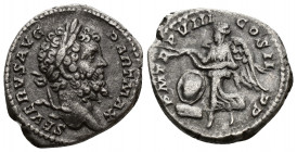 SEPTIMIUS SEVERUS (193-211) AR Denarius (Silver, 3.01g, 19mm) Rome, 200. 
Obv: SEVERVS AVG PART MAX - laureate head of Severus right 
Rev: P M TR P ...