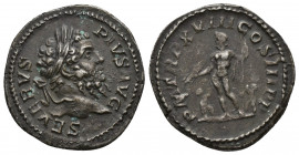 SEPTIMIUS SEVERUS (193-211) AR denarius (Silver, 3.65g, 20mm) Rome, 210
Obv: SEVERVS PIVS AVG BRIT Laureate head r. Rev. P M TR P XVIII – COS III P P...