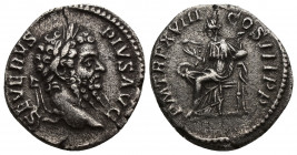 SEPTIMIUS SEVERUS (177-192) AR Denarius (Silver, 2.46g, 18mm) Rome, 210. 
Obv: SEVERVS PIVS AVG - laureate head right 
Rev: P M TR P XVIII COS III P...