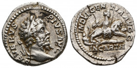 SEPTIMIUS SEVERUS (193-211) AR denarius (Silver, 3.44g, 18mm) Rome
Obv: SEVERVS PIVS AVG - laureate head right 
Rev: INDVLGENTIA AVGG/ INCARTH - Dea...