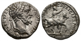 SEPTIMIUS SEVERUS (193-211) AR denarius (Silver, 3.53g, 18mm) Rome, 196
Obv. L SEPT SEV PERT AVG IMP VIII - laureate head of Septimius Severus to rig...