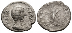 JULIA DOMNA (193-217) wife of S. Severus, AR Denarius (Silver, 4.10g, 19mm) Laodicea
Obv: IVLIA AVGVSTA - Draped bust right
Rev: PIETAS PVBLICA - Pi...