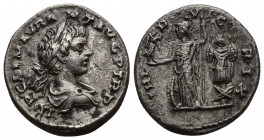 CARACALLA (198-217) AR Denarius (Silver, 3.05g, 17mm) Rome, 198. 
Obv: IMP CAE M AVR ANT AVG P TR P - laureate and draped bust to right 
Rev: MINER ...