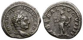 CARACALLA (198-217) AR Denarius (Silver, 2.84g, 19mm) Rome, 213-217 
Obv: ANTONINVS PIVS AVG GERM - Laureate head right 
Rev: LIBERAL AVG VIIII - Li...
