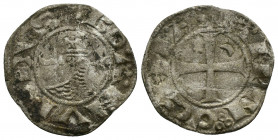 CRUSADERS (Silver, 0.75g, 18mm) Antioch. Bohémond III. 1163-1201. AR Denier 
Obv: +BOAHVHDVS - helmeted and mailed bust left; crescent before, star b...