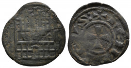 CRUSADERS (Bronze, 1,18g, 19mm) Cyprus, Kingdom, Henry I (1218-1253) Bl Denarius 
Obv: + hENRICVS - Cross. 
Rev: Tower with a gate, inside REX. 
Me...