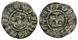 ARMENIA (Silver, 0.63g, 16mm) Cilician Armenia, Hetoum II (1289-1293, 1295-1296 & 1301-1303/5) AR Obol. 
Obv: Crowned facing bust. 
Rev: Cross poten...
