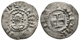 ARMENIA (Silver, 0.61g, 15mm) Cilician Armenia, Hetoum II (1289-1293, 1295-1296 & 1301-1303/5) AR Obol. 
Obv: Crowned facing bust. 
Rev: Cross poten...