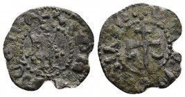 ARMENIA (Silver, 0.56g, 15mm) Cilician Armenia, Hetoum II (1289-1293, 1295-1296 & 1301-1303/5) AR Obol.
Obv: Crowned facing bust.
Rev: Lang cross wi...
