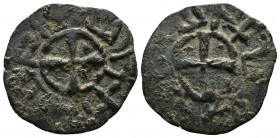 ARMENIA (Bronze, 1.95g, 22mm) Cilician Armenia, Baronial Period, Roupen I (1080-1095) AD. AE Pogh
Obv: Armenian legend "Roupen" around - Cros
Rev: A...