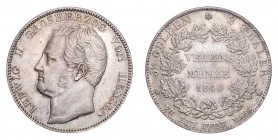 GERMANY: HESSE-DARMSTADT. Ludwig II, 1830-48. 2 Taler /Doppeltaler 1840-A, 37.12 g. Mintage 367,600. J.40. Extremely fine.