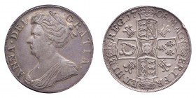 GREAT BRITAIN. Anne, 1702-14. Crown 1708, London. 30.06 g. S.3601; ESC.105; Bull 1346. Septimo on edge. Light and even wear with attractive dark tonin...